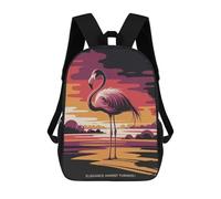 sinyumoney Pink Flamingo Sunset Mochila Escolar Grande Resistente Al Agua Para Portátil Para Adolescentes, Niñas, Niños, Mujeres Y Hombres 17inch