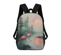 sinyumoney Pink Flamingos at Sunset Mochila Escolar Para Niñas Mochila Impermeable Mochila Informal De Día Mochila Ligera Para Niño Y Niña Mochila Escolar 17inch