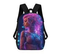 sinyumoney Pink Floral Girl Mochila Escolar De Moda, Mochila Para Material Escolar, Mochila Impermeable Informal Para Acampar, Aventuras Al Aire Libre Y Viajes Diarios 17inch