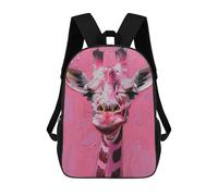 sinyumoney Pink Giraffe Art Print-1 Mochila Escolar Infantil De 17 Pulgadas Con Estampado 3D De Películas De Anime Para Niños, Mochila De Viaje, Mochila Escolar Infantil