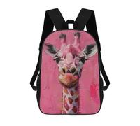 sinyumoney Pink Giraffe Painting Artwork Mochila Escolar De 17 Pulgadas Impresa En 3D Mochilas Infantiles Mochila Genial Impresa En 3D Para Niños De Primaria Y Secundaria