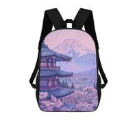 sinyumoney Pink Japan Painting Mochila De Moda Para Papelería, Impermeable, Informal, Para Hombres, Mujeres Y Adolescentes 17inch