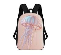 sinyumoney Pink Jellyfish Illustration Mochila Escolar Infantil Impresa En 3D 17inch Mochilas De Moda Para Niños De Primaria Y Secundaria