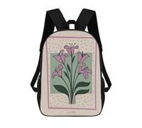 sinyumoney Pink Lily Bouquet Mid Century 17inch Mochilas Escolares Impresas En 3D, Mochilas Escolares De Moda Para Niños De Primaria Y Secundaria
