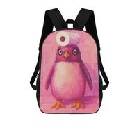 sinyumoney Pink Penguin with Toilet Paper Hat Mochila Escolar, Bolso De Negocios, Bolso Para Portátil Resistente Para Niños/niñas/adolescentes 17inch