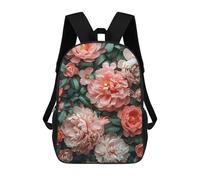 sinyumoney Pink Peony Flowers Mochila Escolar Mochila Para Niñas Y Niños Mochilas De Gran Capacidad Mochilas Ligeras Para Niños Y Estudiantes 17inch