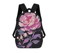 sinyumoney Pink Peony Mochila Escolar Impresa En 3D Mochilas Informales Para Niños Mochila Escolar Impresa En 3D Para Niños De Primaria Y Secundaria 17inch