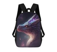 sinyumoney Pink Space Dragon Mochila Escolar Para Niñas 17inch Mochila Informal Ligera Para Niños Y Niñas, Ideal Para Estudiantes De Secundaria