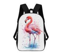 sinyumoney Pink Watercolor Flamingo Mochila Ligera Para Aeropuerto, Estudiantes Universitarios Y Mochileros: Perfecta Para Viajes, Trabajo Y Uso Diario 17inch
