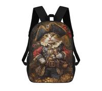 sinyumoney Pirate Cat Treasure Chest-21 Mochila Escolar Ligera Para Aeropuerto, Estudiantes Universitarios, Mochila Para Niños/niñas/adolescentes 17inch