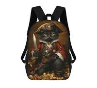 sinyumoney Pirate Cat Treasure Chest-6 Mochilas Escolares De Moda Para Papelería, Impermeables, Informales, Para Hombres, Mujeres Y Adolescentes 17inch