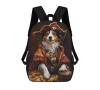 sinyumoney Pirate Dog Treasure Chest-33 Mochila Escolar Infantil Impresa En 3D Para Niños, Mochila De Viaje De Alta Capacidad, Mochilas Para Libros De 17 Pulgadas Para Niños