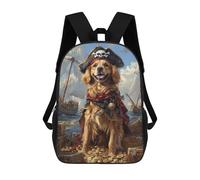 sinyumoney Pirate Dog Treasure Chest-55 17inch Mochila Escolar Impresa En 3D Para Niños, Mochila Escolar Informal De Moda, Mochilas De Viaje Para Niños Y Estudiantes.