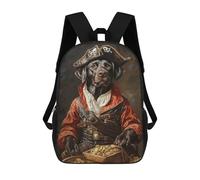 sinyumoney Pirate Dog Treasure Chest-70 Mochila Escolar Grande Resistente Al Agua Para Portátil Para La Escuela/trabajo/viajes 17inch