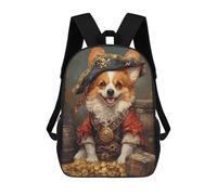 sinyumoney Pirate Dog Treasure Chest-86 Mochila Grande, Ligera E Informal Para El Campus, Actividades Al Aire Libre, Viajes Y Deportes 17inch