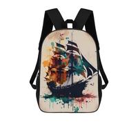 sinyumoney Pirates Life Mochila Escolar Para Niños Mochila Escolar Impresa En 3D Mochila Escolar De Moda Para Niños De Primaria Y Secundaria 17inch