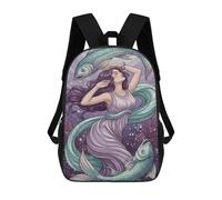 sinyumoney Pisces Woman Zodiac Illustration Mochila Escolar Mochilas Escolares Para Niñas Y Niños Mochila Con Bolsillo Mochila Escolar De Moda Para Niños 17inch