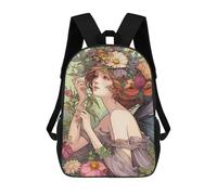 sinyumoney Pixies Garden Fantasy Mochilas Para Niños Mochila Escolar Mochila Escolar Impresa En 3D Para Niños Estudiantes De Primaria Y Secundaria 17inch