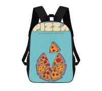sinyumoney PIZZA BASICS II Mochila Escolar Infantil Impresa En 3D Para Niños, Mochila De Viaje De Alta Capacidad, Bolsas Para Libros, Mochila Escolar Infantil 17inch