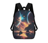 sinyumoney Planet Connection Lake Mochila Escolar Secundaria Informal Para Viajes - Perfecta Para Viajes, Trabajo Y Uso Diario 17inch