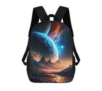 sinyumoney Planet Mountain Landscape Mochila Infantil, Mochila Escolar Para Niños, Mochila Escolar Infantil Con Estampado 3D De Dibujos Animados, Mochila De Gran Capacidad Para Niños Y Niñas 17inch