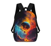 sinyumoney Planetary Convergence Fire Meets Ice Mochila Escolar Para Niñas Mochila Impermeable Mochila Informal De Día Mochila Ligera Para Niño Y Niña Mochila Escolar 17inch