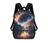 sinyumoney Planetary Reflections in Space -1 Mochilas Impresas En 3D Para Niños, Mochila Escolar, Mochila Informal Para Exteriores, Mochila Informal De Moda Para Niños, Lindas Bolsas De Viaje 17inch