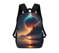 sinyumoney Planetary Reflections in Space -2 Mochila Escolar Infantil Impresa En 3D Para Niños, Mochilas De Viaje De Alta Capacidad, Bolsas Para Libros, Mochila Escolar Infantil 17inch
