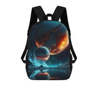 sinyumoney Planetary Reflections in Space Mochilas Infantiles Impresas En 3D, Mochilas De Moda Informales, Mochilas De Viaje Bonitas, Mochilas Informales Para Exteriores Para Niños Y Niñas 17inch