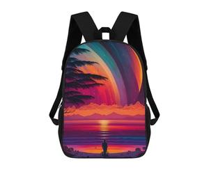 sinyumoney Planetary Sunset Serenity Mochilas Para Niños Mochila Escolar Mochila Escolar Impresa En 3D Para Niños Estudiantes De Primaria Y Secundaria 17inch
