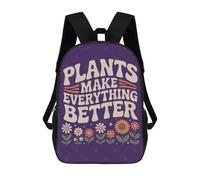 sinyumoney Plants Make Everything Better Flowers Mochila Escolar Ligera Para Aeropuerto, Estudiantes Universitarios, Niñas, Niños Y Adolescentes 17inch