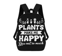 sinyumoney Plants Make Me Happy Mochila Escolar Para El Trabajo, Negocios, Universidad Y Escuela Para Hombres, Mujeres Y Adolescentes 17inch