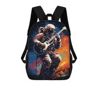 sinyumoney Play Guitar Outer Space Mochila Ligera Informal Para El Día A Día, Mochila Escolar Para Hombres/mujeres 17inch
