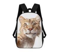sinyumoney Playful Wild Cat Taking Selfie Mochila Infantil, Mochila Escolar Infantil, Mochilas Escolares Impresas En 3D Para Niños Y Estudiantes Adolescentes 17inch