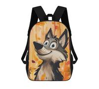 sinyumoney Playful Wolf Illustration Mochilas Escolares Para El Trabajo, Negocios, Universidad, Escuela Para Adolescentes, Chicas, Chicos, Mujeres Y Hombres 17inch