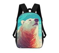sinyumoney Polar Bear Animals Mochila Escolar Resistente Al Agua Para Computadora, Ideal Para Campus, Actividades Al Aire Libre, Viajes Y Deportes 17inch