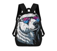 sinyumoney Polar Bear Colorful Mochila Grande Escolar Para Niños - Perfecta Para Viajes, Trabajo Y Uso Diario 17inch