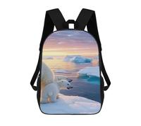 sinyumoney Polar Bear Family at Sunset Mochila Escolar Para Secundaria Y Preparatoria. Mochila Informal Para Hombres, Mujeres Y Adolescentes. 17inch