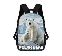 sinyumoney Polar Bear Family Mochilas Infantiles Mochila Escolar Mochila Impresa En 3D Para Niños Mochilas De Viaje Bolsas Para Libros Mochila Escolar Para Niños 17inch