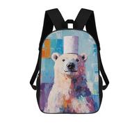 sinyumoney Polar Bear in A Top Hat Mochila Escolar Impresa En 3D Mochilas Informales Para Niños Mochila Escolar Impresa En 3D Para Niños De Primaria Y Secundaria 17inch