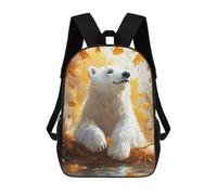 sinyumoney Polar Bear in Autumn Mochilas Impresas En 3D Para Niños, Mochila Escolar, Mochila Informal Para Exteriores, Mochila Informal De Moda Para Niños, Lindas Bolsas De Viaje 17inch