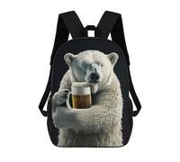 sinyumoney Polar Bear Mochila Escolar De 17 Pulgadas Impresa En 3D Mochilas Infantiles Mochila Genial Impresa En 3D Para Niños De Primaria Y Secundaria
