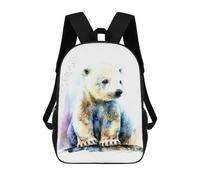 sinyumoney Polar Bear Mochila Escolar Infantil Impresa En 3D 17inch Mochilas Escolares Para Niños, Estilo Casual Y Moderno, Mochilas De Viaje De Alta Capacidad