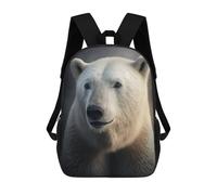 sinyumoney Polar Bear Portrait Mochila Escolar Resistente Al Agua Para Computadora, Ideal Para Campus, Actividades Al Aire Libre, Viajes Y Deportes 17inch