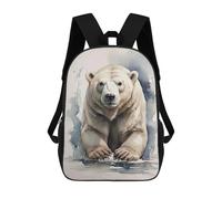 sinyumoney Polar Bear Watercolor Mochilas Escolares Mochilas Escolares De Secundaria Mochila Informal Para Acampar Aventuras Al Aire Libre Y Viajes Diarios 17inch