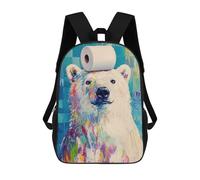 sinyumoney Polar Bear with Toilet Paper Mochilas Infantiles Escolares Impresas En 3D, Mochilas Para Niños, Mochilas De Viaje Para Niños Y Niñas, Mochilas Escolares Para Niños 17inch