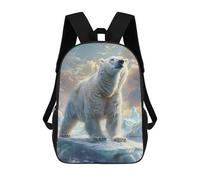 sinyumoney Polar Bears Ice Mochila Con Bolsillo Mochilas Impresas En 3D, Mochilas De Viaje, Mochilas Para Libros, Mochila Escolar Para Niños 17inch