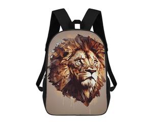sinyumoney Polygonal Lion Portrait Mochila Escolar Grande Para Niños, Niñas, Adolescentes, Hombres Y Mujeres 17inch