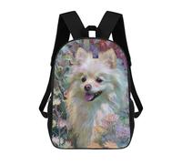 sinyumoney Pomeranian Dog Painting 17inch Mochila Escolar Impresa En 3D Para Niños, Mochila Escolar Informal De Moda, Mochilas De Viaje Para Niños Y Estudiantes.