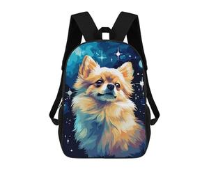 sinyumoney Pomeranian Dog Pixel Art Mochila Escolar Secundaria Informal Para Viajes, Bolsos Escolares Para Adolescentes, Chicas, Chicos, Mujeres Y Hombres 17inch